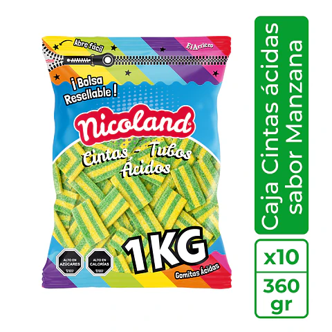 Caja Cintas ácidas sabor Manzana 