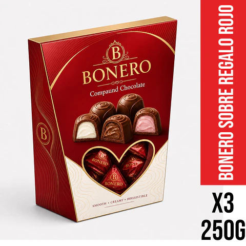 Bonero Sobre Regalo Rojo