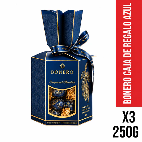 Bonero Caja Regalo Azul