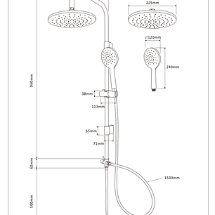 COLUMNA DE DUCHA PLATO - TELEFONO