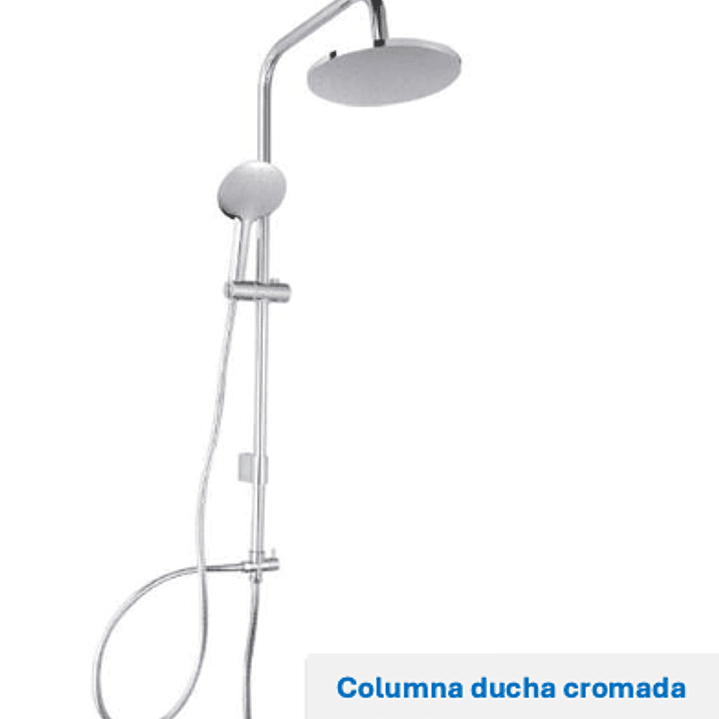 Columna ducha cromada redonda 1