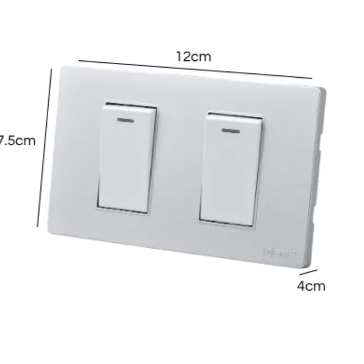 Interruptor Simple Armado 9/12 16A Plateado SEC 2