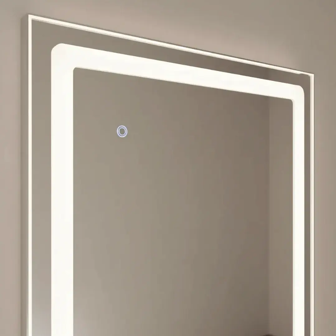 Espejo Led Rectangular 90x70 Cm Con Luz Fría 3