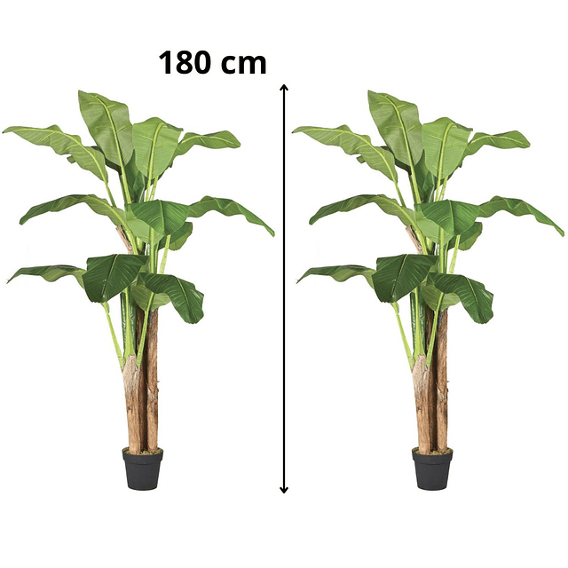 Planta Artificial Decorativa Arbol Grande Pack Banano 180cm 3
