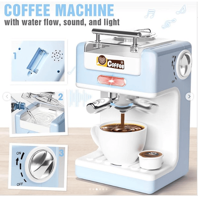 Cafetera eléctrica de juguete + 3A-Juguetes educativos 3