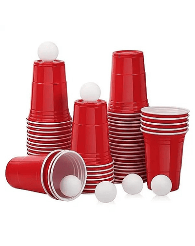 Vaso Plastico Rojo Desechable Fiesta 450 ml x 100 uds