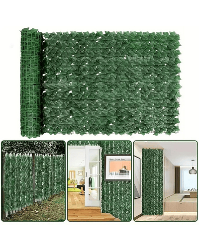 Malla de Hojas Cerca Tupidas Enredadera Decoración 3x1 m