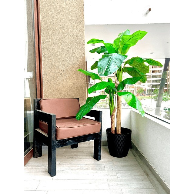 Planta Artificial Decorativa Arbol Grande Banano 160cm 15hj 3