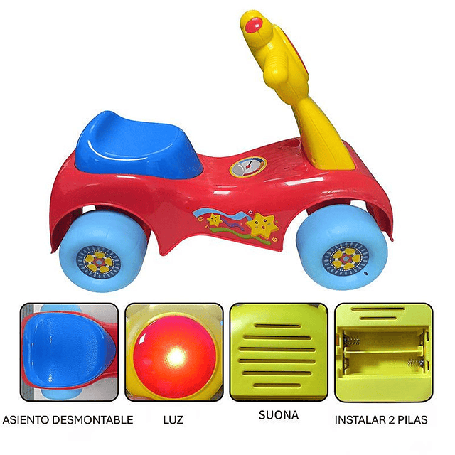 Corre Pasillos Andador Musical Infantil Musical Colorido 2