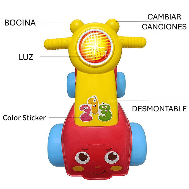 Corre Pasillos Andador Musical Infantil Musical Colorido 3