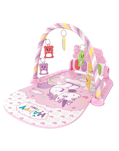 Alfombra Gimnasio Musical Con Piano Juguete Para Bebé Azul