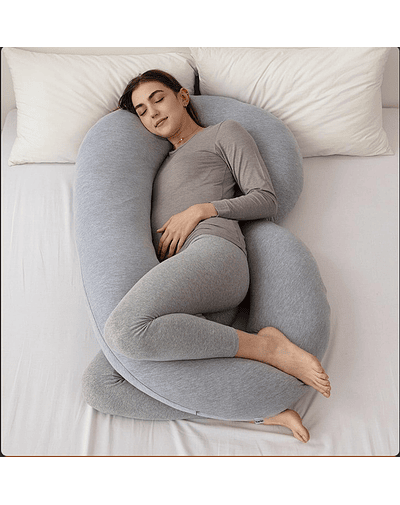 Cojín Almohada Maternal Gris Pre Y Post Natal Funda Muy Suav