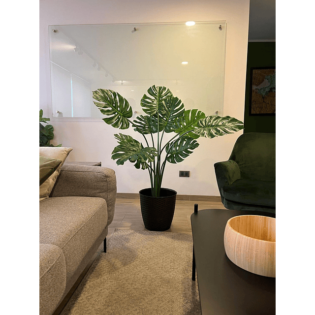 Planta Artificial Decorativa Arbol Grande Monstera 120cm 10h 4