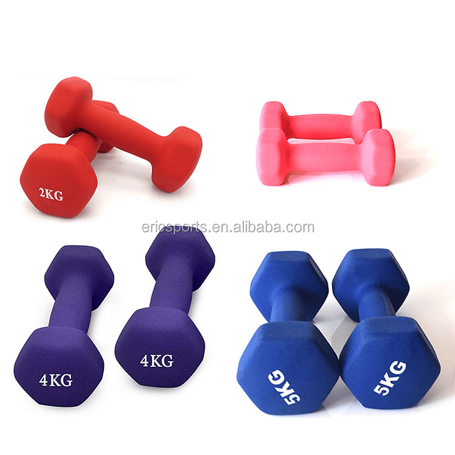 Pack 2 Mancuernas De 2kg C/u Antideslizantes Fitnes y Yoga 3