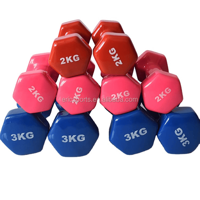 Pack 2 Mancuernas De 2kg C/u Antideslizantes Fitnes y Yoga 7
