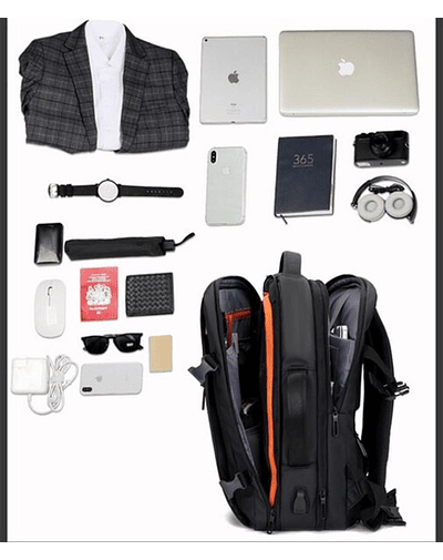 Mochila Cabina 48x30x25 Avión Deluxe Expandible Impermeable