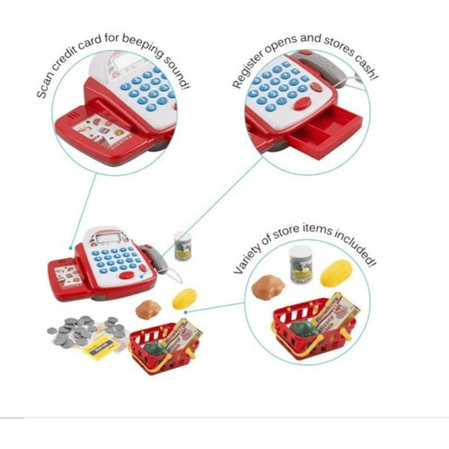 Juguete Didactico Caja Registradora Supermercado Niños 3
