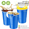 Vaso Plastico Azul Desechable Fiesta 450 ml x 50 uds 3