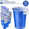 Vaso Plastico Azul Desechable Fiesta 450 ml x 50 uds 5