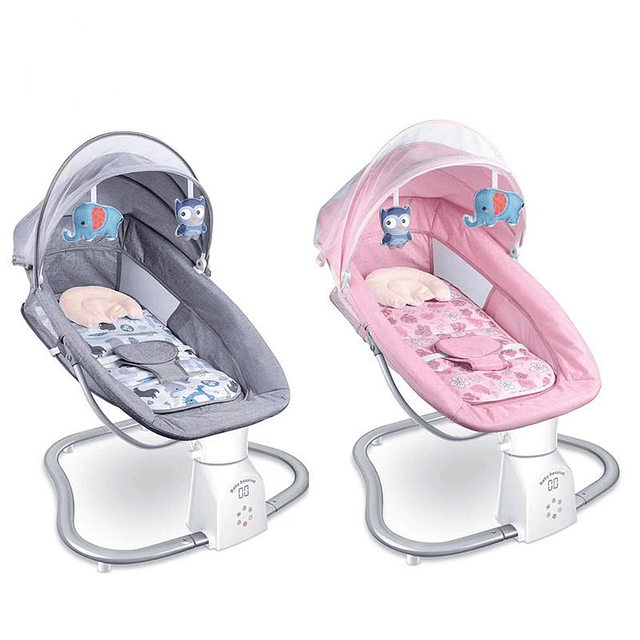 Cuna Bebe Mecedor Eléctrico 3 En 1 Música Silla Mecedora 12
