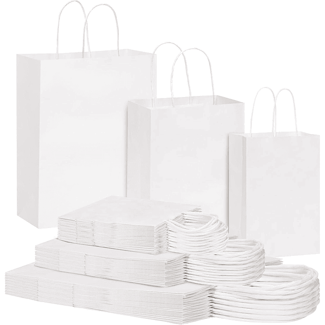 12 Bolsas Cumpleaños Papel Kraft Colores De 21x15x8cm 10