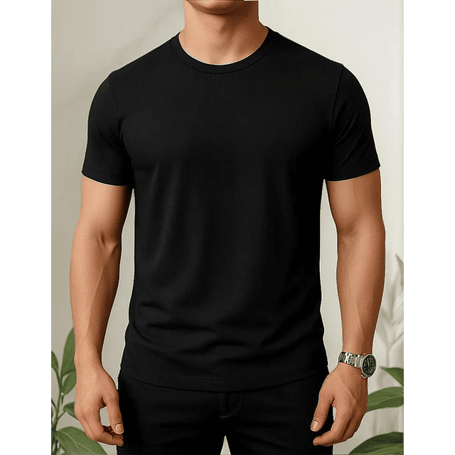 Polera Premium Algodón 100% Manga Corta Basico Estampar 33