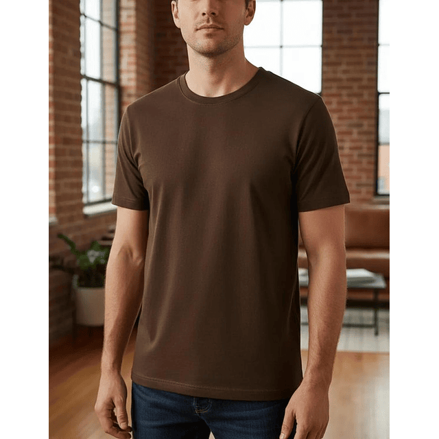 Polera Premium Algodón 100% Manga Corta Basico Estampar 39