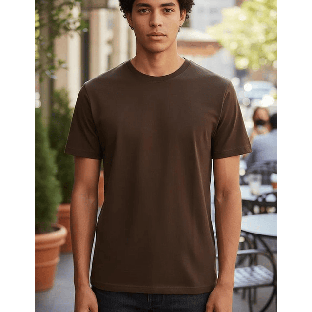 Polera Premium Algodón 100% Manga Corta Basico Estampar 40
