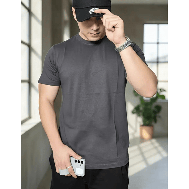 Polera Premium Algodón 100% Manga Corta Basico Estampar 45