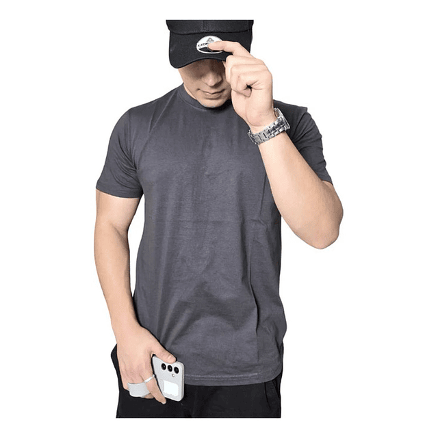 Polera Premium Algodón 100% Manga Corta Basico Estampar 48