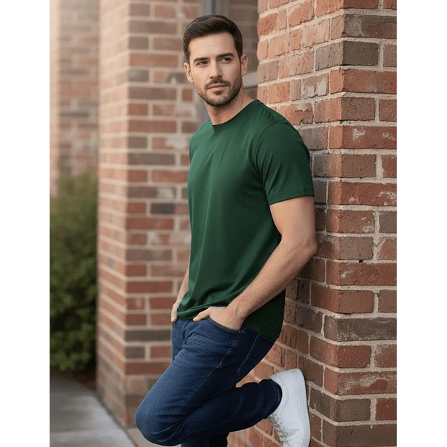 Polera Premium Algodón 100% Manga Corta Basico Estampar 51