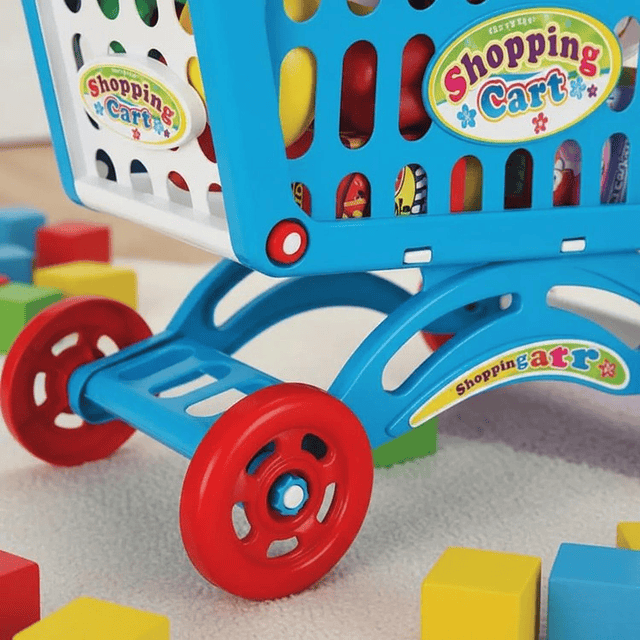 Carrito de Compra Supermercado Para Niños 56 Piezas Colores 8