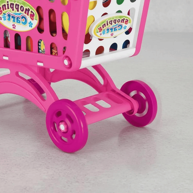 Carrito de Compra Supermercado Para Niños 56 Piezas Colores 15