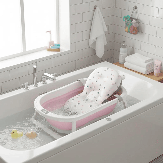 Bañera Plegable Bebé + Malla + Termómetro | Jagima 15