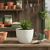Macetero Nórdico Beige Redondo L 30 cm 40 x 24 x 30 13