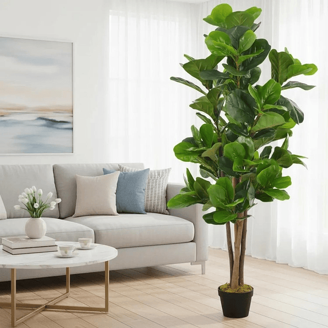 Planta Artificial Decorativa Arbol Grande Ficus Lyrata 150c 2