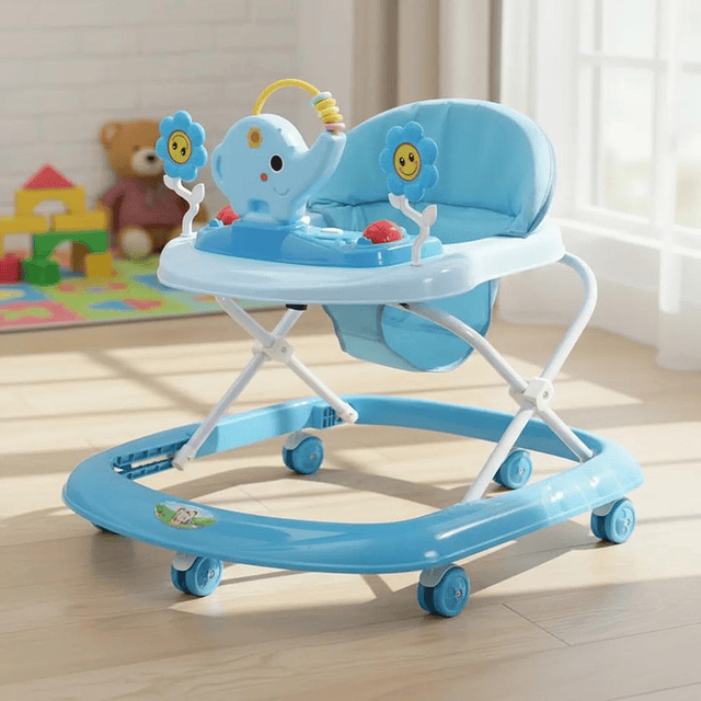 Andador Plegable Flores Con Musica Bebes Portable Unisex 1