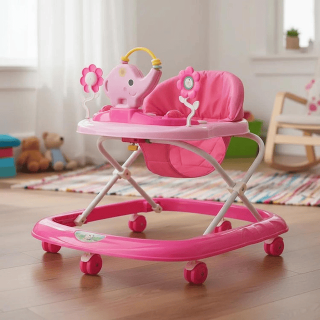 Andador Plegable Flores Con Musica Bebes Portable Unisex 6