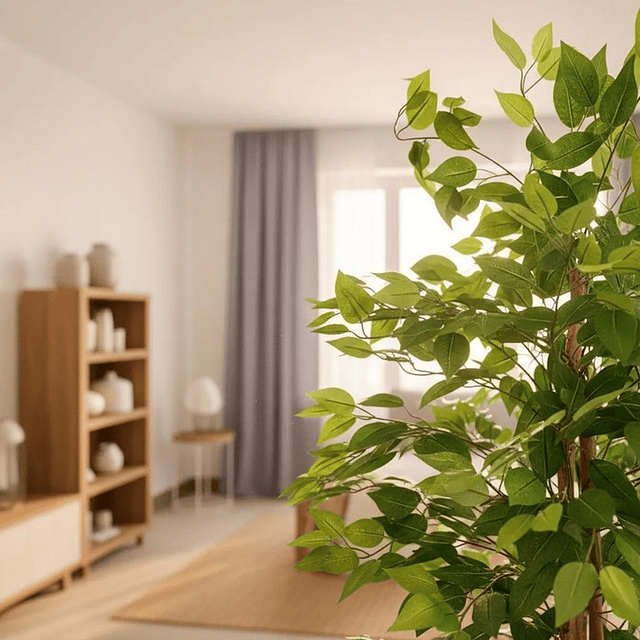 Planta Artificial Decorativa Arbol Grande Ficus 160cm 1008h 3
