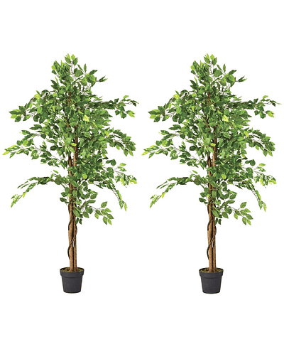 Planta Artificial Decorativa Arbol Grande Pack Ficus 160cm