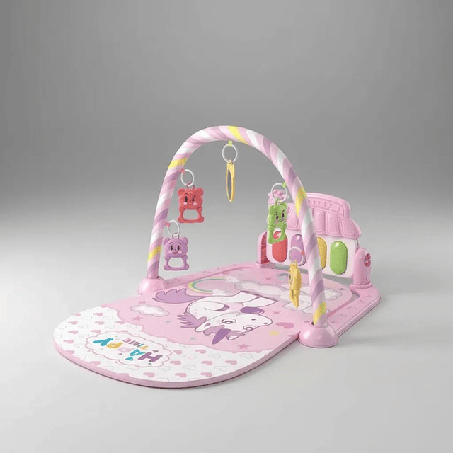 Alfombra Gimnasio Musical Con Piano Juguete Para Bebé Azul 2