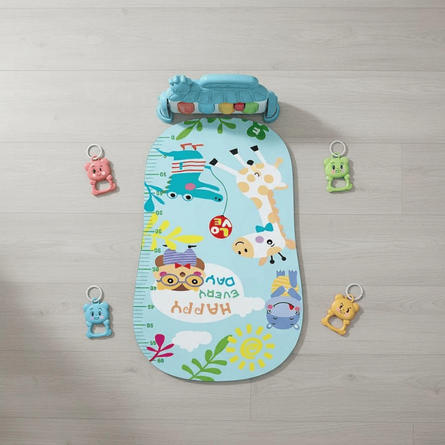 Alfombra Gimnasio Musical Con Piano Juguete Para Bebé Azul 13