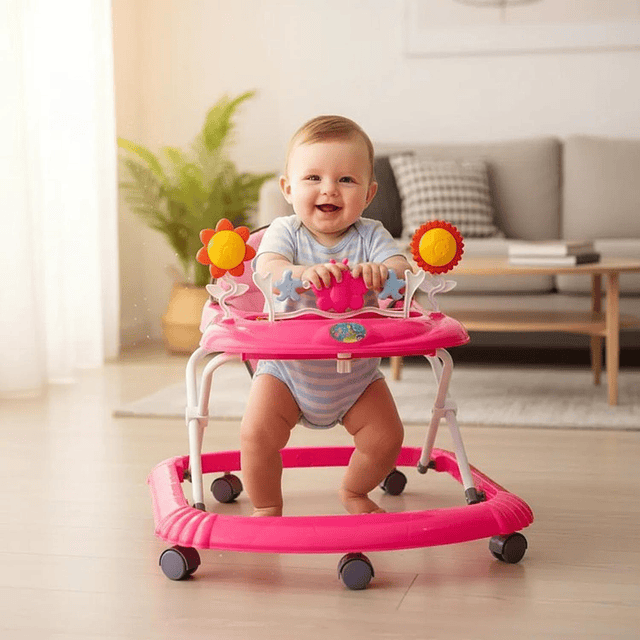 Andador Plegable Flores Con Musica Bebes Portable Unisex 19