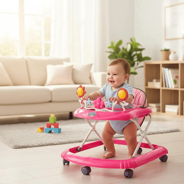 Andador Plegable Flores Con Musica Bebes Portable Unisex 20