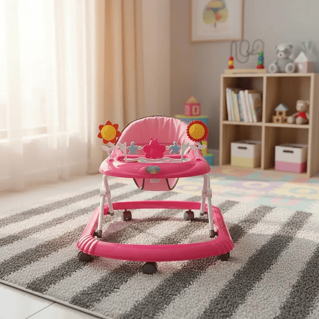 Andador Plegable Flores Con Musica Bebes Portable Unisex 23