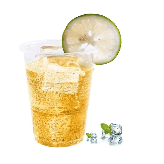 50 Uds Vaso Plástico Transparente Desechable S/tapa 300 Cc 6