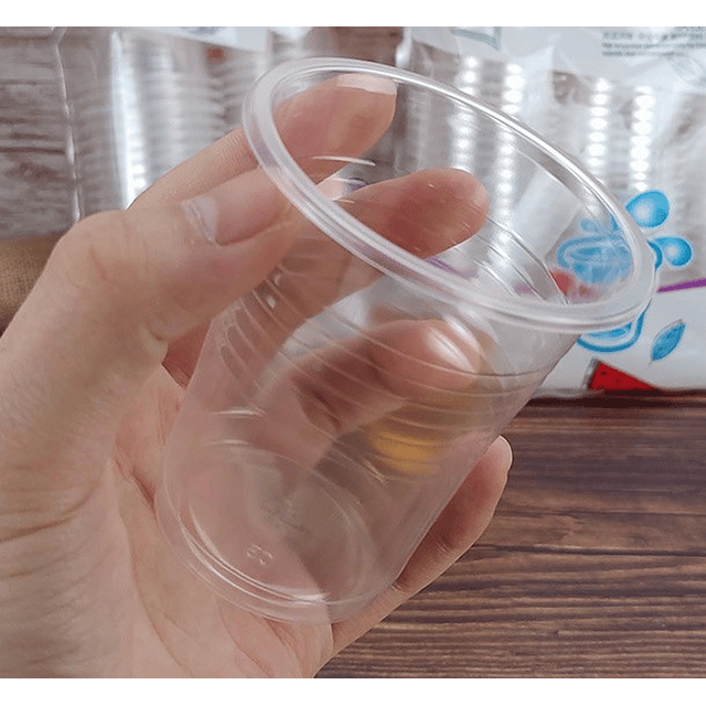 50 Uds Vaso Plástico Transparente Desechable S/tapa 300 Cc 7