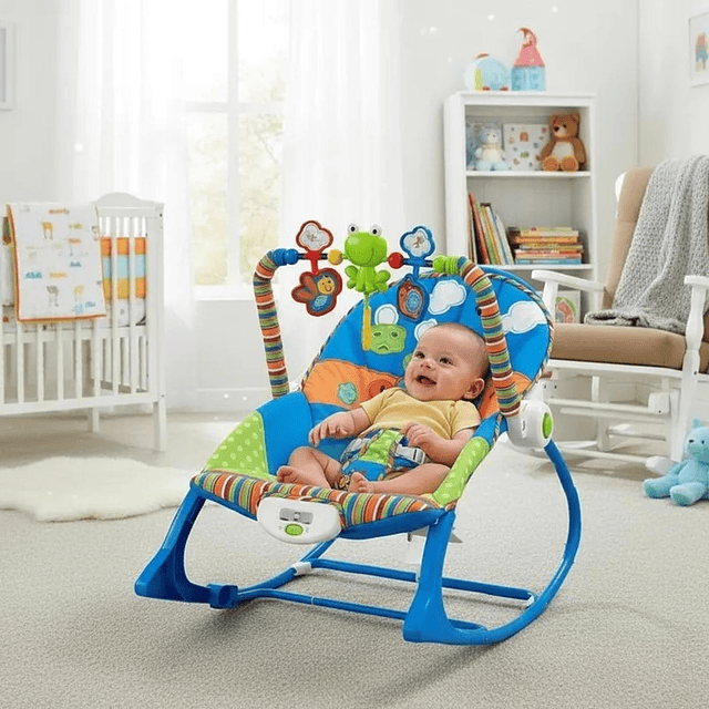 Silla Mecedora Para Bebé Nido C-vibrador Rosada 32