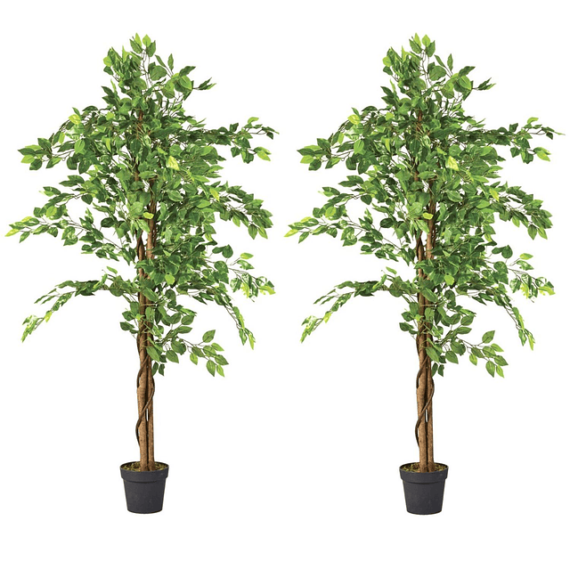 Planta Artificial Decorativa Arbol Grande Pack Ficus 160cm 1