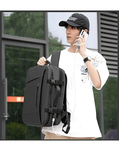 Mochila Cabina 48x30x25 Avión Deluxe Expandible Impermeable